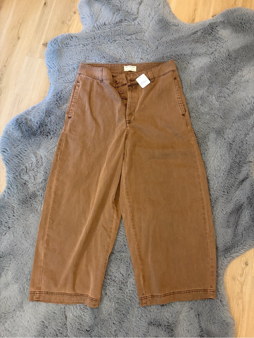 NWT We The Free Brown Wide-Leg Chinos